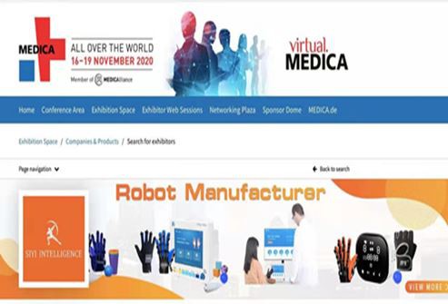 Exposição Medica Alemanha Si Yi robô de reabilitação funcional de mão